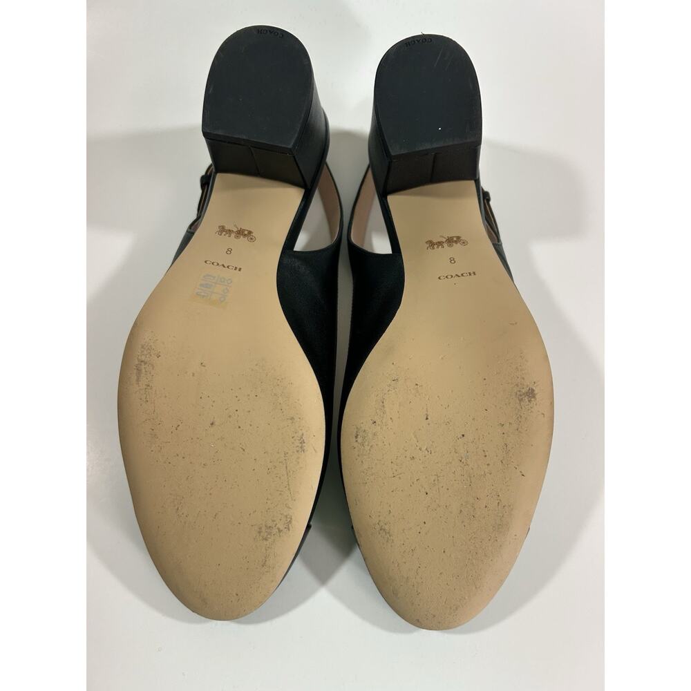 Coach Erica Leather Slingbacks Black Patent FG4251 - Size 8B - Picture 6 of 7